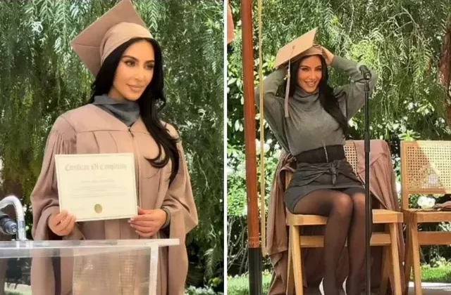 6 yılda hukuk eğitimi tamamlayan Kim Kardashian, dalga konusu oldu