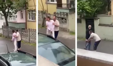Abartı egzozlu motosikletlileri tabanca ve balyozla kovaladılar