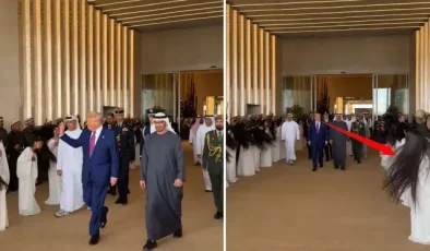 Abu Dabi’de Trump’a sıra dışı karşılama! Olan biteni şaşkınlıkla izledi