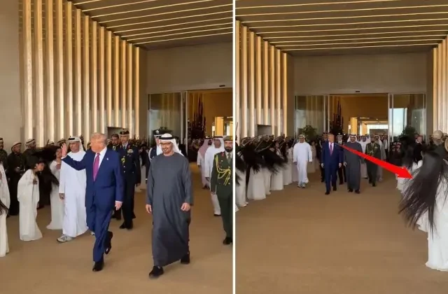 Abu Dabi’de Trump’a sıra dışı karşılama! Olan biteni şaşkınlıkla izledi