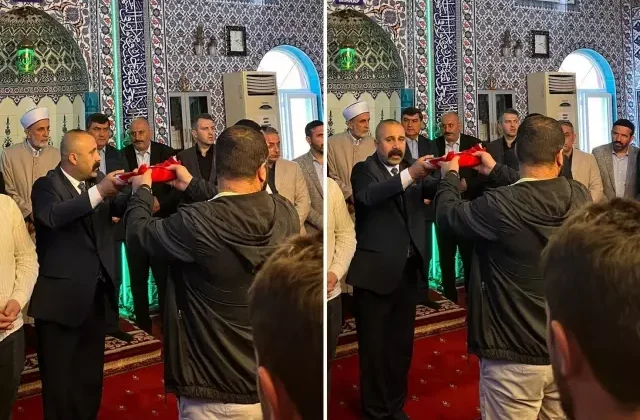 Aile üyeleri Kur’an-ı Kerim ve Türk bayrağının altından geçti, iki yıllık husumet son buldu