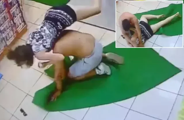 Akaryakıt istasyonundaki kadını gasp etmek için dövmüşler