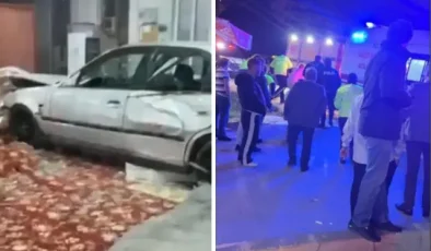 Alkollü olduğu iddia edilen sürücü camiye daldı