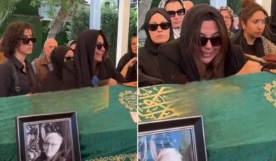 Aslhan ve Saruhan Hünel’in annelerini son yolculuğuna uğurladı