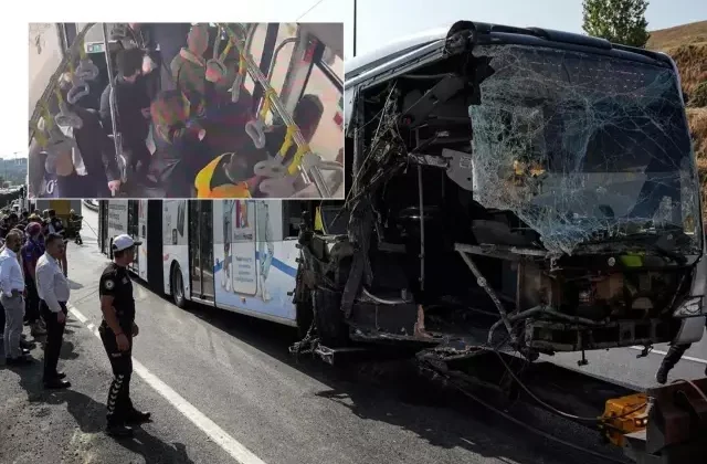 Beylikdüzü’ndeki metrobüs kazası araç içi kamerasında