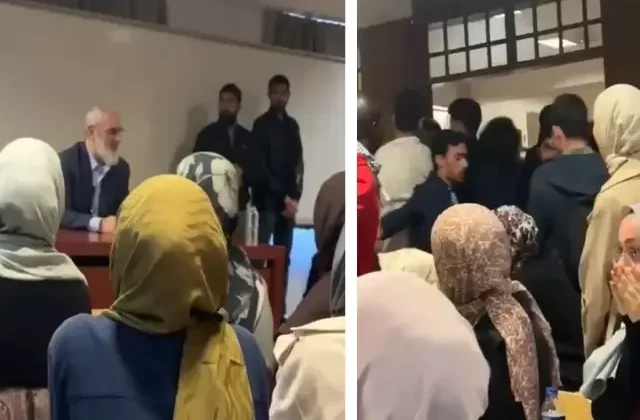 Boğaziçi Üniversitesi’nde Nurettin Yıldız’a yumurtalı saldırı