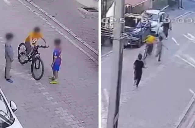 Çaldığı bisikleti arkadaşlarına gösterirken araba çarptı