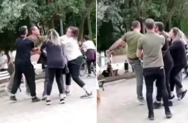 Çocuk parkında dehşet! Kadınlara tekme ve yumruklarla saldırdı