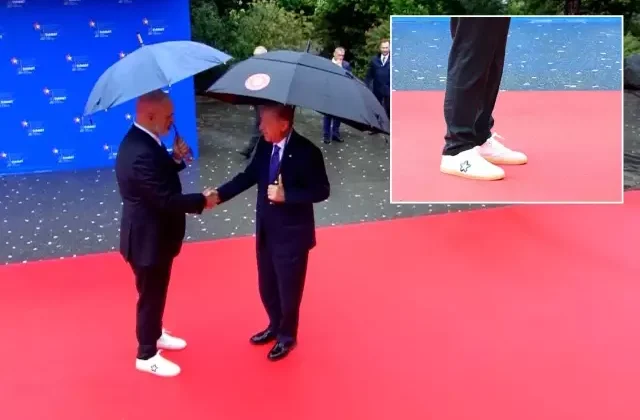 Edi Rama’nın ayakkabıları karşılamaya damga vurdu! Erdoğan takılmadan edemedi