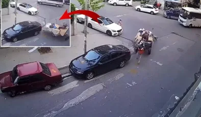 Esenyurt’ta at arabası ile otomobile çarpıp kaçtı