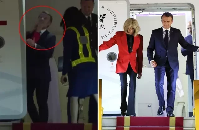 Eşinden yediği tokada “Şaka” diyen Macron’u zora sokacak görüntü