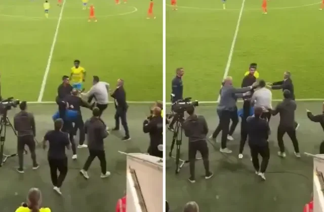 Eski Galatasaraylı kupa finalinde kavga etti