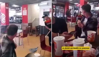 Fast-food restoranında skandal! Herkesin içinde azarlanınca gözyaşlarına hakim olamadı