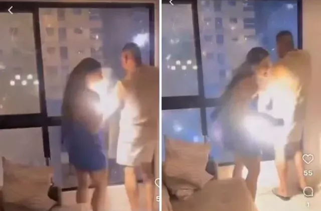 Fırtınalı havada video çeken kadının telefonuna yıldırım isabet etti.