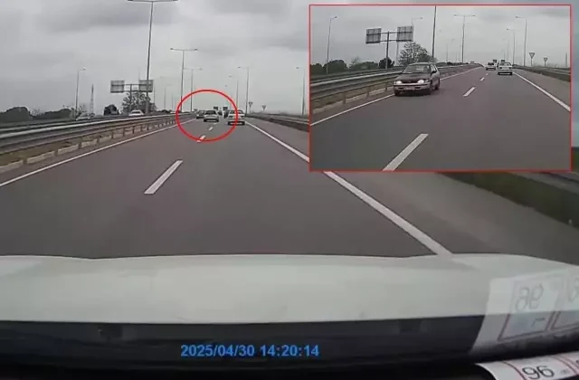 Görüntü Türkiye’den! Otoyolda ters yöne giren sürücü felakete yol açıyordu