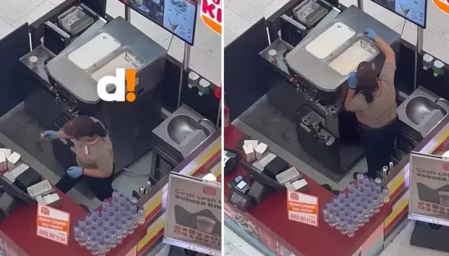Görüntülendiğinden haberi yoktu! Ünlü markanın şubesinde mide bulandıran hareket