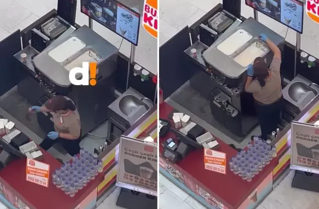 Görüntülendiğinden haberi yoktu! Ünlü markanın şubesinde mide bulandıran hareket