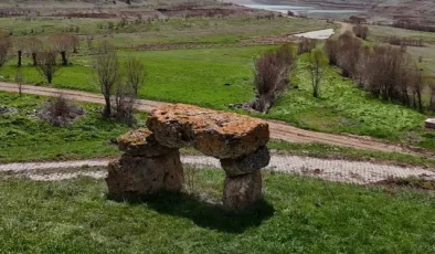 İki asırlık musalla taşı ilk kez görenleri ürkütüp kaçırıyor