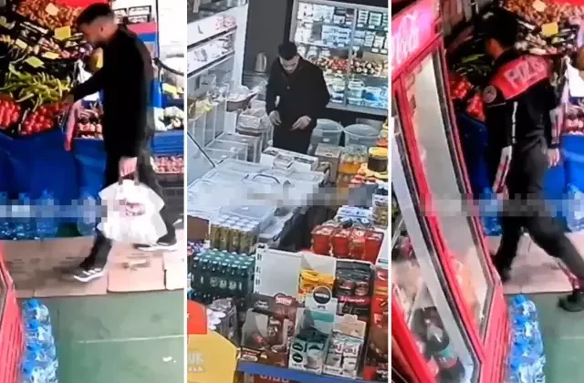 İki torbacının marketteki oyununu Yunus polislerinin dikkati bozdu
