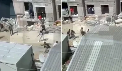 İstanbul’da inşaat işçileri arasında kavga! Birbirlerine kalas ve demirlerle saldırdılar