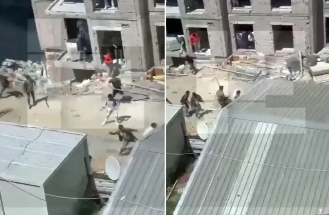 İstanbul’da inşaat işçileri arasında kavga! Birbirlerine kalas ve demirlerle saldırdılar