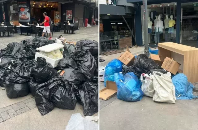 İzmir’de grev krizi sürüyor, sokaklar çöp yığınlarıyla doldu