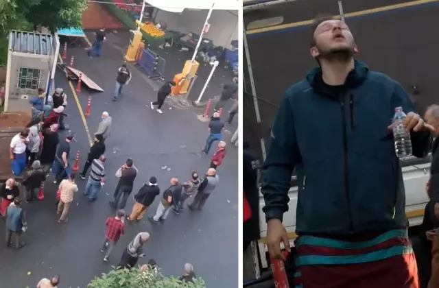 Kapalı pazar yeri havalandırmasına biber gazı sıkıp kaçtı