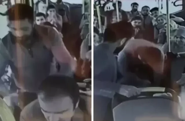 Kendisini 7 yıl önce dolandıran şahsı dolmuşta yakalayıp tekme tokat dövdü