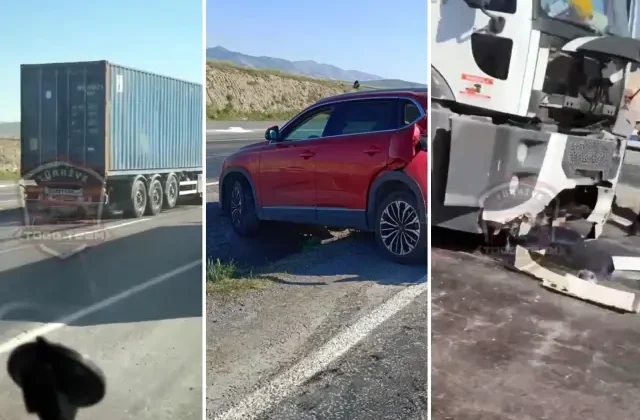 Koca tır, TOGG’a arkadan çarptı; her gören aynı yorumu yaptı