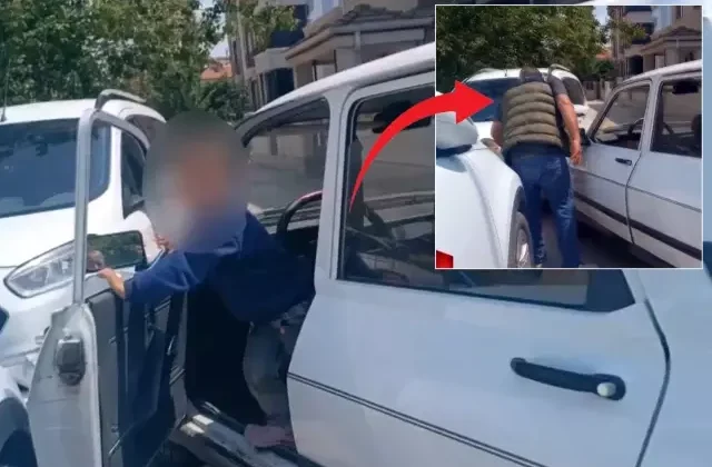 Küçük yaştaki bir çocuk, ailesinden habersiz aldığı otomobille kaza yaptı