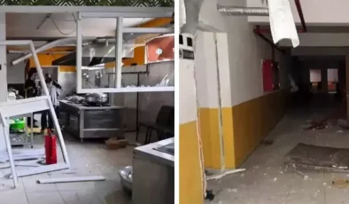 Lisede mutfak tüpü patladı! Facianın eşiğinden dönüldü