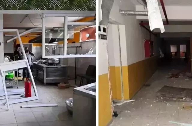 Lisede mutfak tüpü patladı! Facianın eşiğinden dönüldü