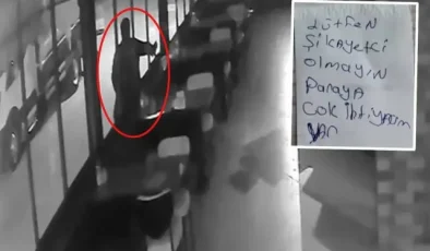“Lütfen şikayetçi olmayın” notu bırakan hırsız yakalandı