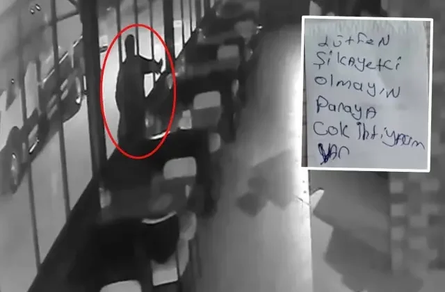 “Lütfen şikayetçi olmayın” notu bırakan hırsız yakalandı