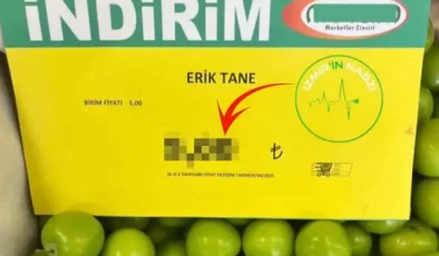 Markette tane ile satılan eriğin fiyatını görenler gözlerine inanamadı