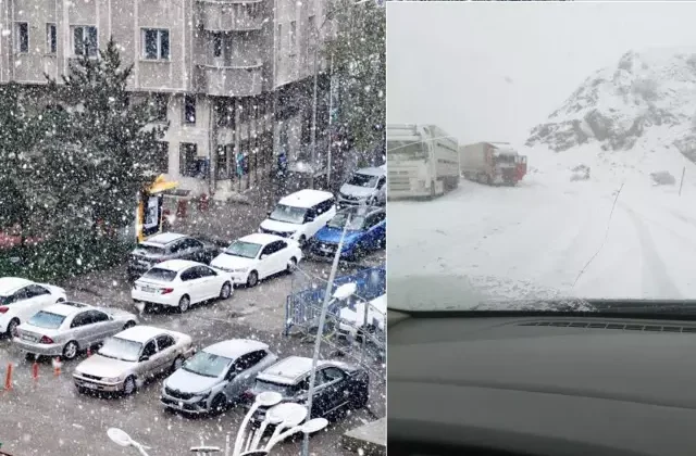 Mayıs ayında kar sürprizi! Kent merkezi beyaza büründü