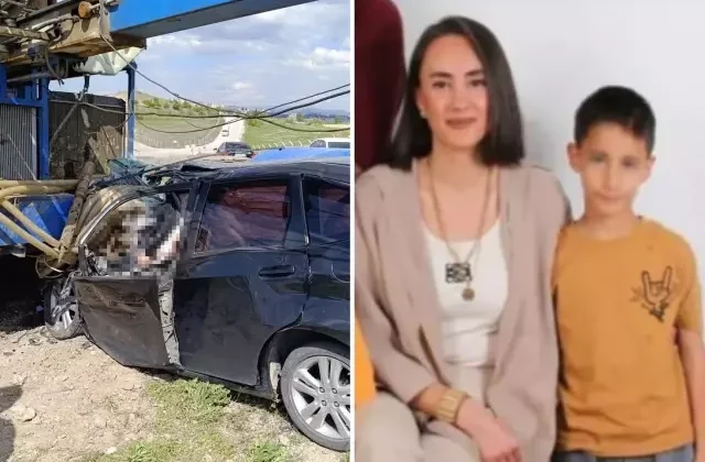 Merve öğretmen ve oğlu feci kazada can verdi
