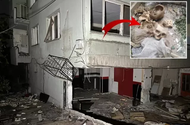 Metruk binada 3 insana ait kafatası ve kemikler bulundu