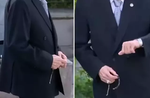 MHP lideri Devlet Bahçeli, Cumhurbaşkanı Erdoğan’ı elinde tespihle bekledi