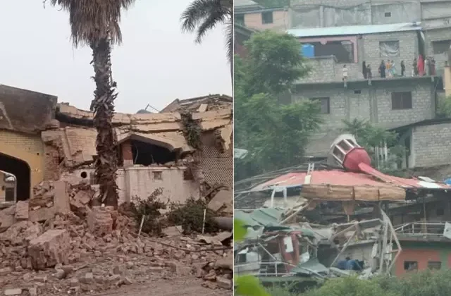 Pakistan-Hindistan geriliminde vurulan yerlerden ilk görüntüler