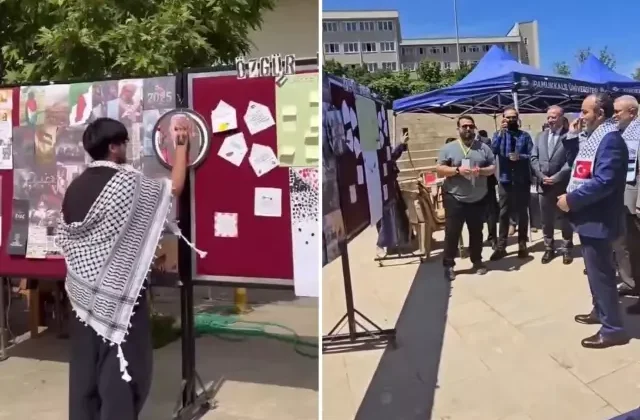 Pamukkale Üniversitesi’nde Filistin’e destek için düzenlenen etkinlik tepki topladı