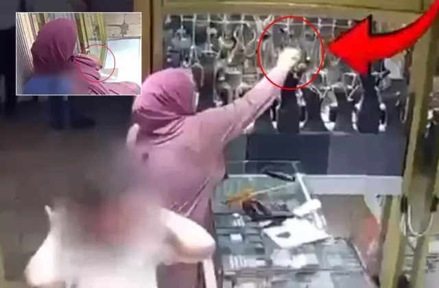 Pes dedirten hırsızlık! Göz göre göre vitrinden çaldı