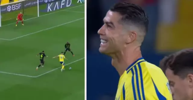 Ronaldo öyle bir şut attı ki kendisi bile güldü