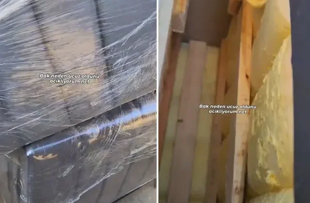 Satın aldığı koltuğu inceleyen vatandaş neye uğradığını şaşırdı