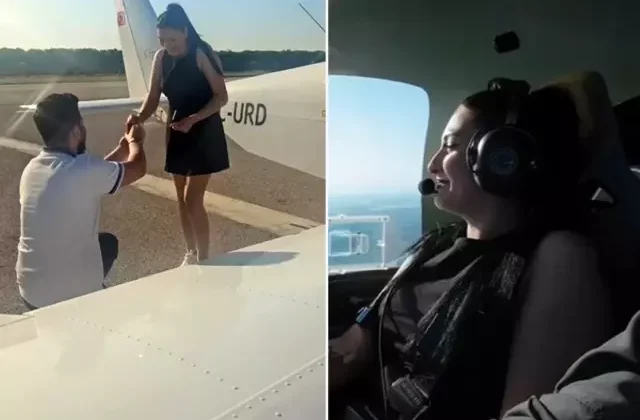 Seviyeyi arşa çıkardı! Genç adamdan sevgilisine unutulmaz evlilik teklifi