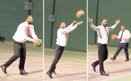 Suriye Cumhurbaşkanı Ahmed Şara Dışişleri Bakanı ile basketbol oynadı
