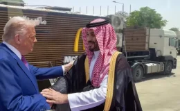 Suudi Arabistan’da kraliyet sarayı bahçesine Trump için mobil McDonald’s şubesi kuruldu