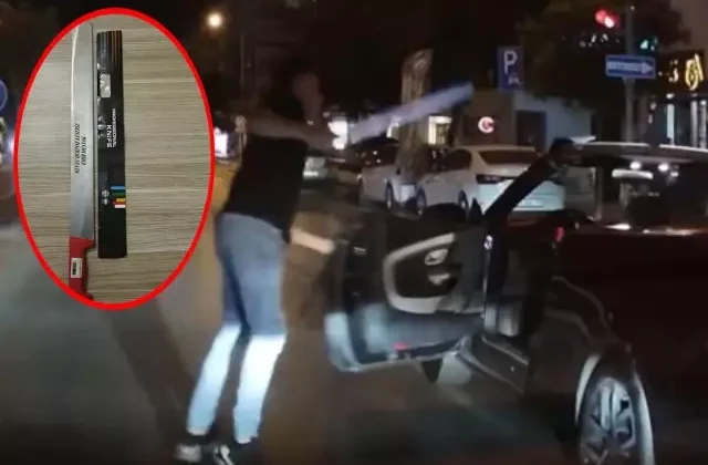 Tartıştığı motosikletlinin üzerine döner bıçağıyla yürüyen sürücü tutuklandı