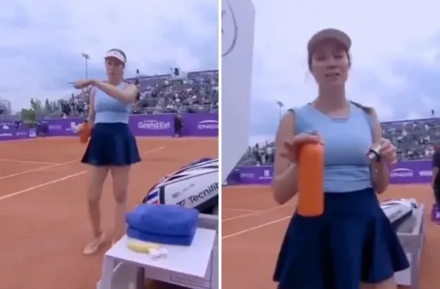 Tenis yıldızı, uygunsuz davranışta bulunan kameramana çıkıştı