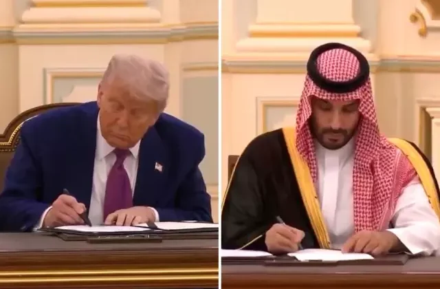 Trump’ın Suudi Arabistan ile tarihi silah anlaşmasını imzaladığı an